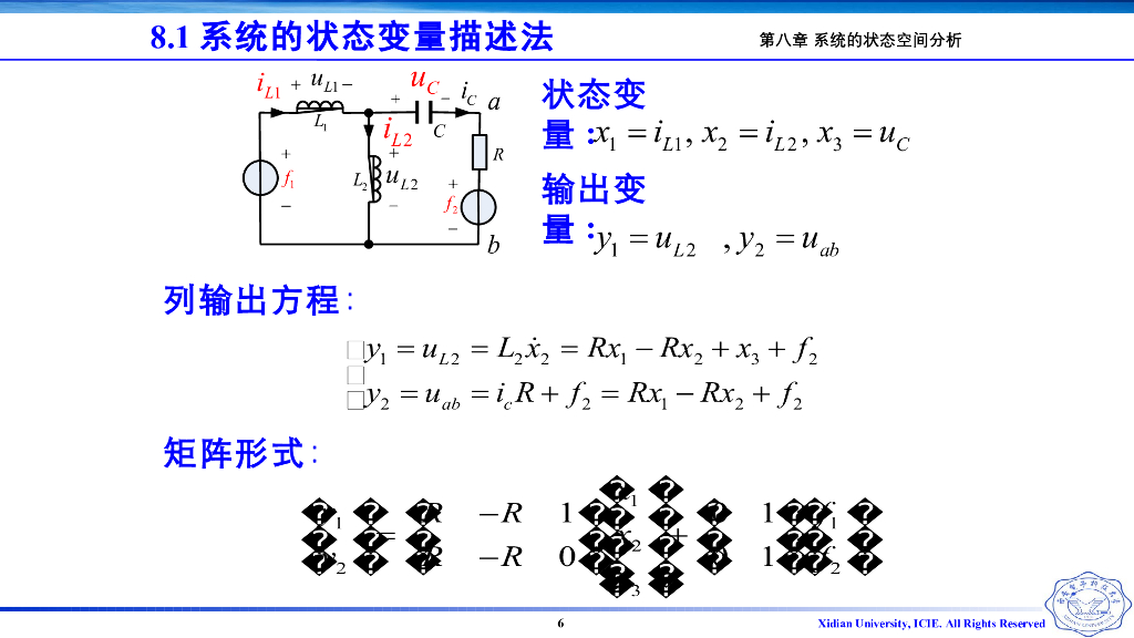 《信号与系统》演示文稿-Z9.04连续系统状态方程的建立-由RLC电路_第6页