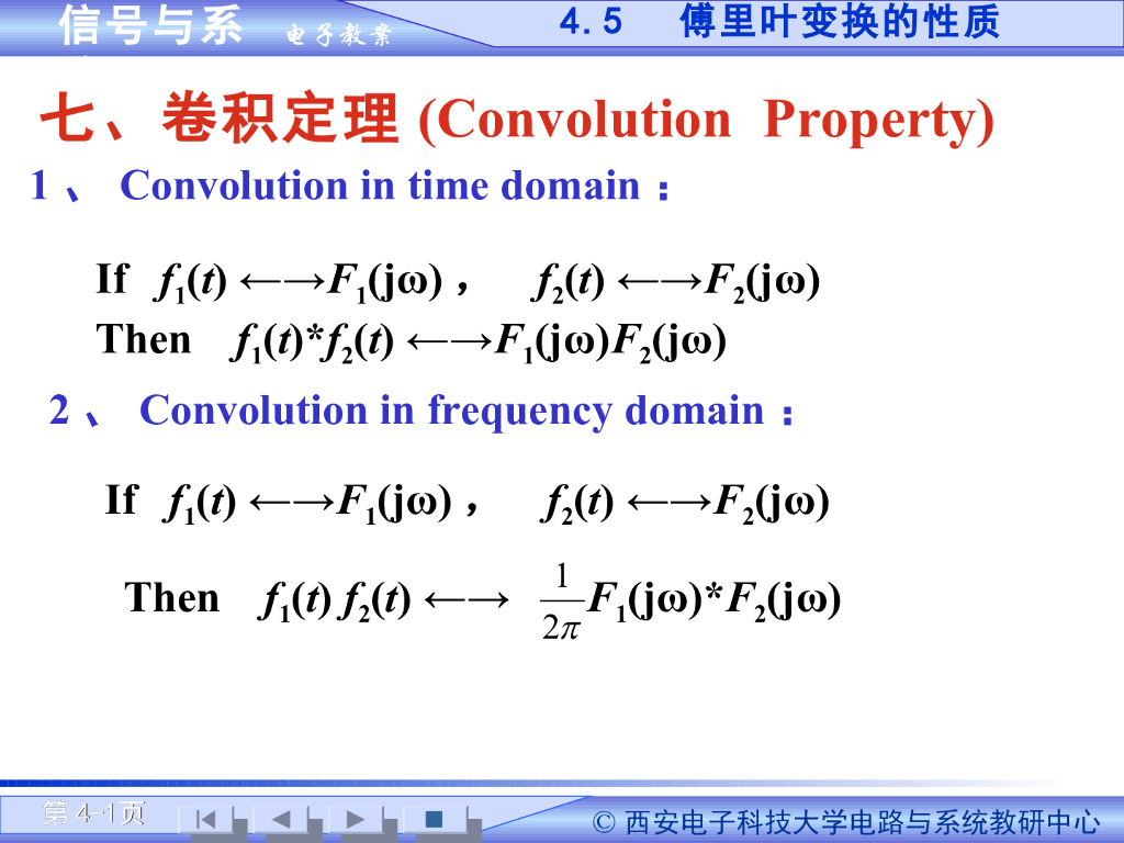 《信号与系统》演示文稿-傅里叶变换性质（2）（二）