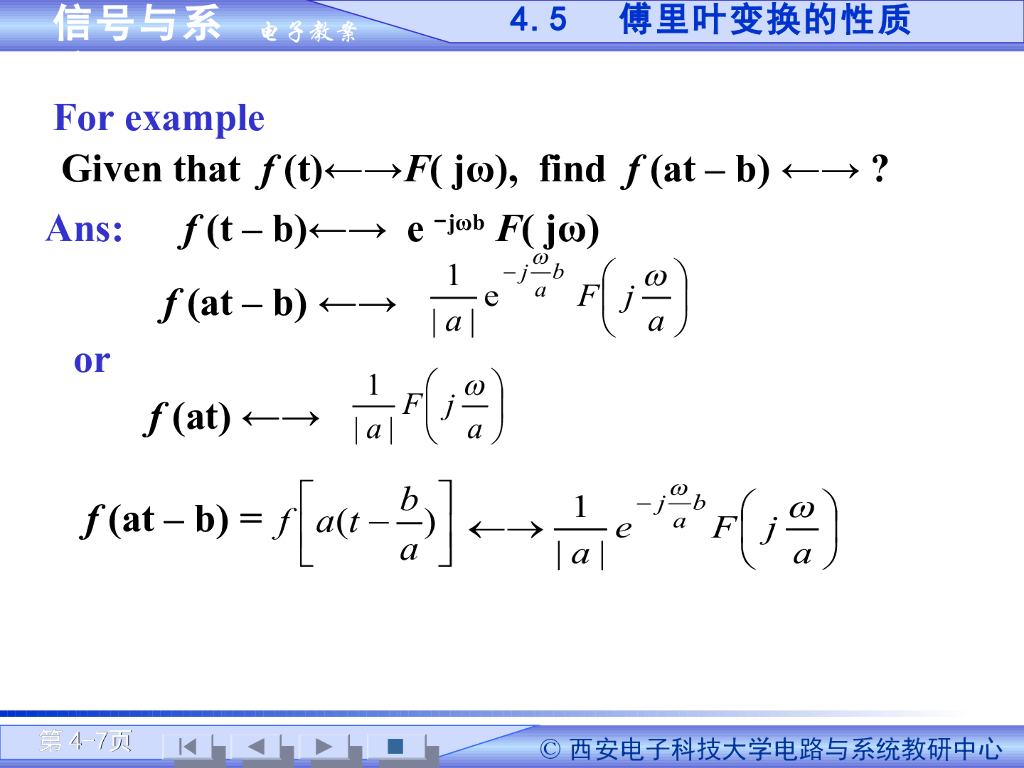 《信号与系统》演示文稿-傅里叶变换性质（2）（一）_第7页