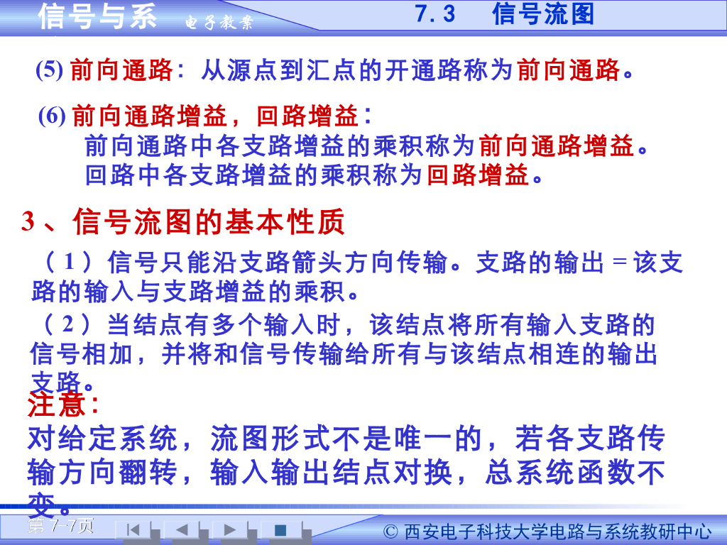 《信号与系统》演示文稿-系统函数特性和信号流图（二）_第7页