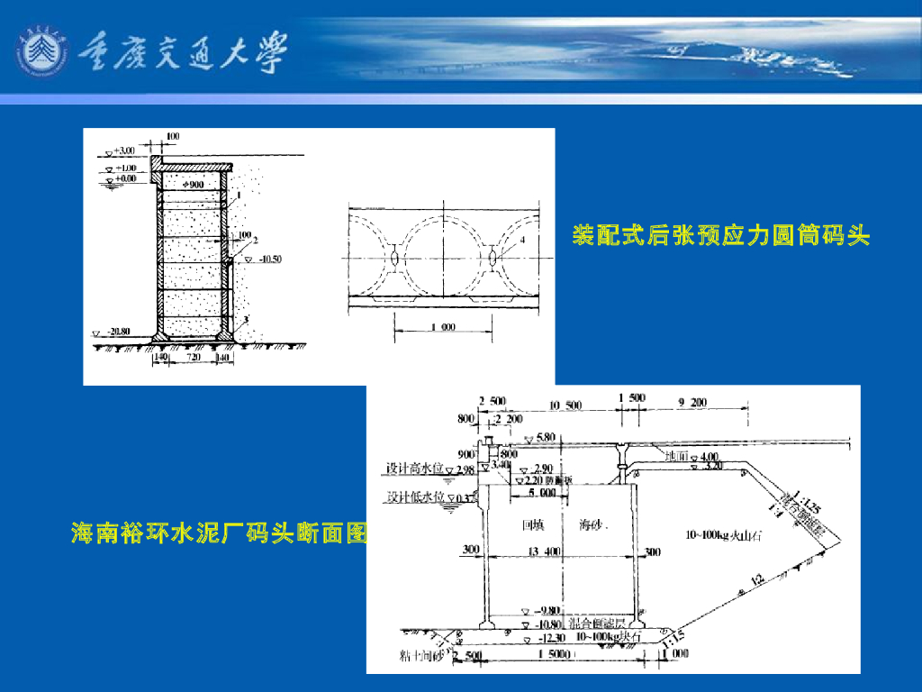 《港口水工建筑物》教学课件-重力式码头(10)大直径圆筒码头及格型钢板桩等码头的特点_第9页