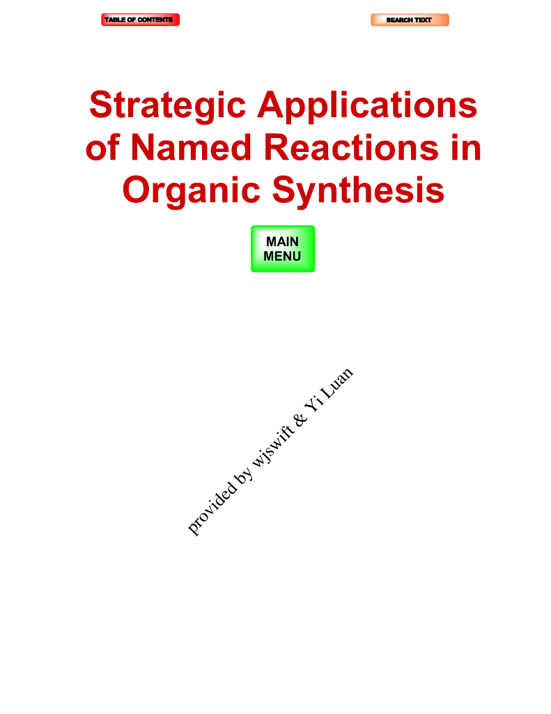 《有机化学及实验》电子教材-Strategic Applications