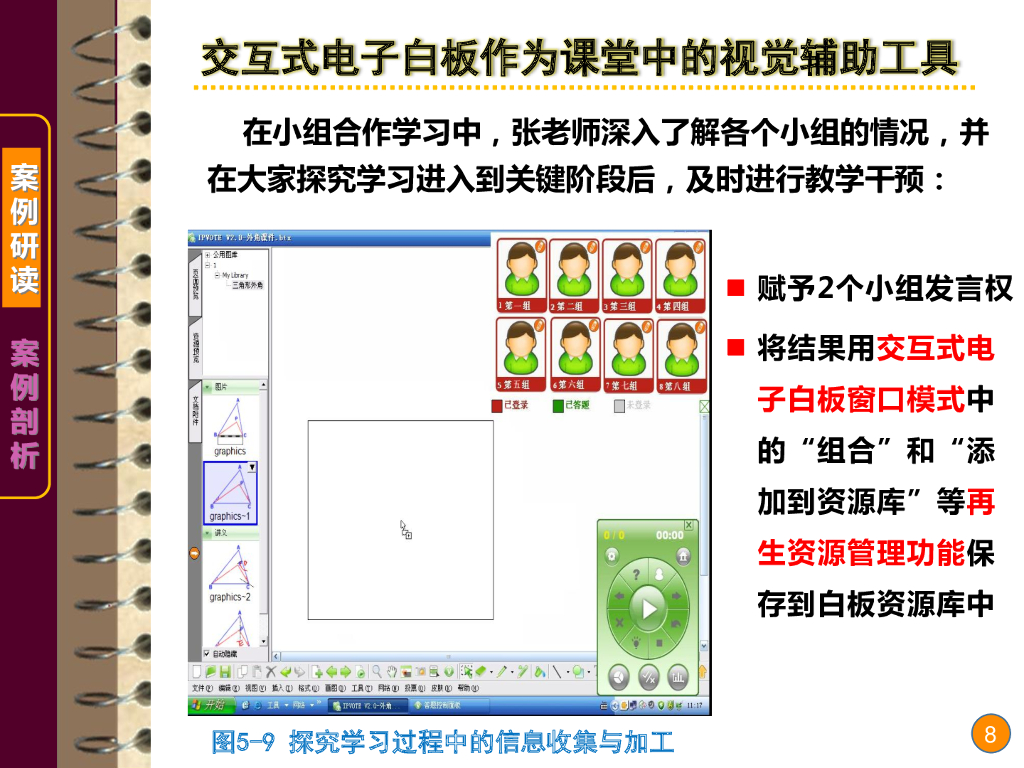 《现代教育技术应用》演示文稿-案例研读：交互式电子白板的教学功能（第三讲）_第8页