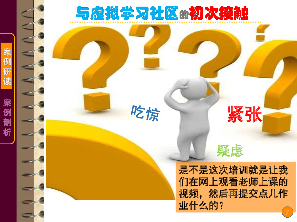 《现代教育技术应用》演示文稿-案例研读：虚拟学习社区中的真实学习（第一讲）_第7页