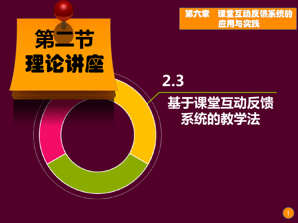 《现代教育技术应用》演示文稿-理论讲座：课堂互动反馈系统及其教学应用（第三讲）