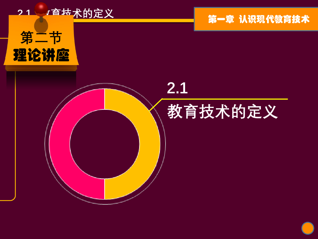 《现代教育技术应用》演示文稿-理论讲座：现代教育技术的定义（第二讲）