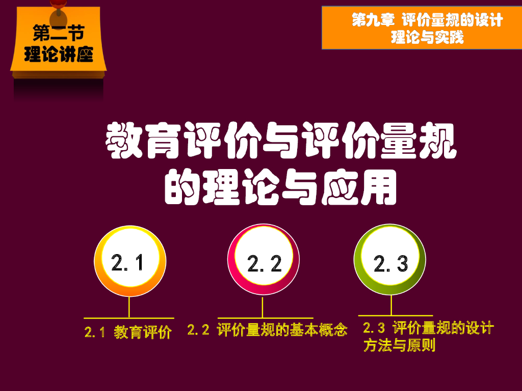 《现代教育技术应用》演示文稿-理论讲座：教育评价与评价量规的理论与应用（第一讲）