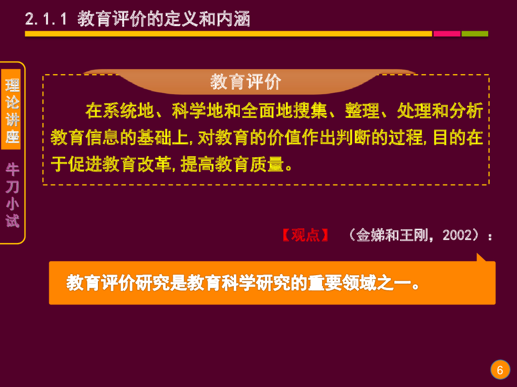 《现代教育技术应用》演示文稿-理论讲座：教育评价与评价量规的理论与应用（第一讲）_第6页