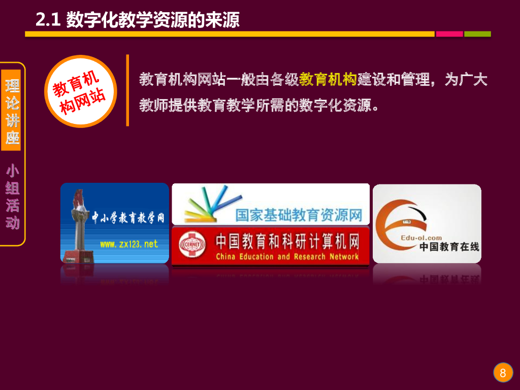 《现代教育技术应用》演示文稿-理论讲座：数字化教学资源的检索与获取（第一讲）_第8页