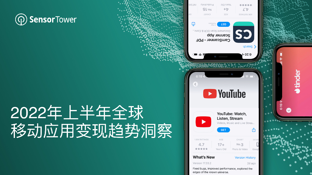 SensorTower：2022年上半年全球移动应用变现趋势洞察