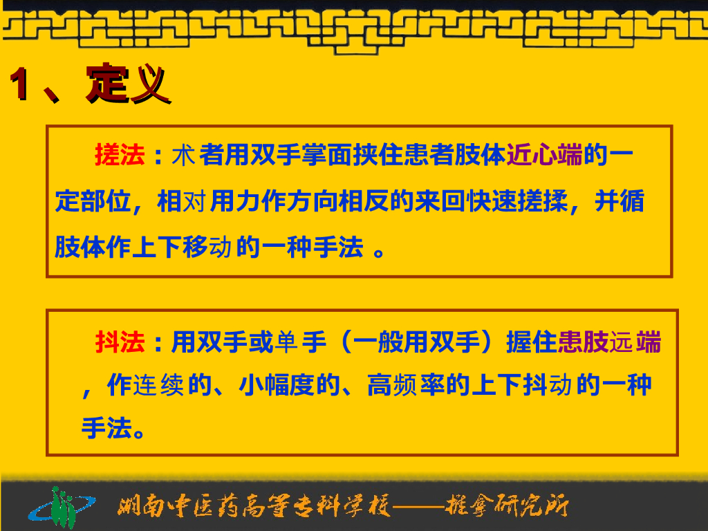《推拿手法技术》演示文稿-搓法、抖法_第3页