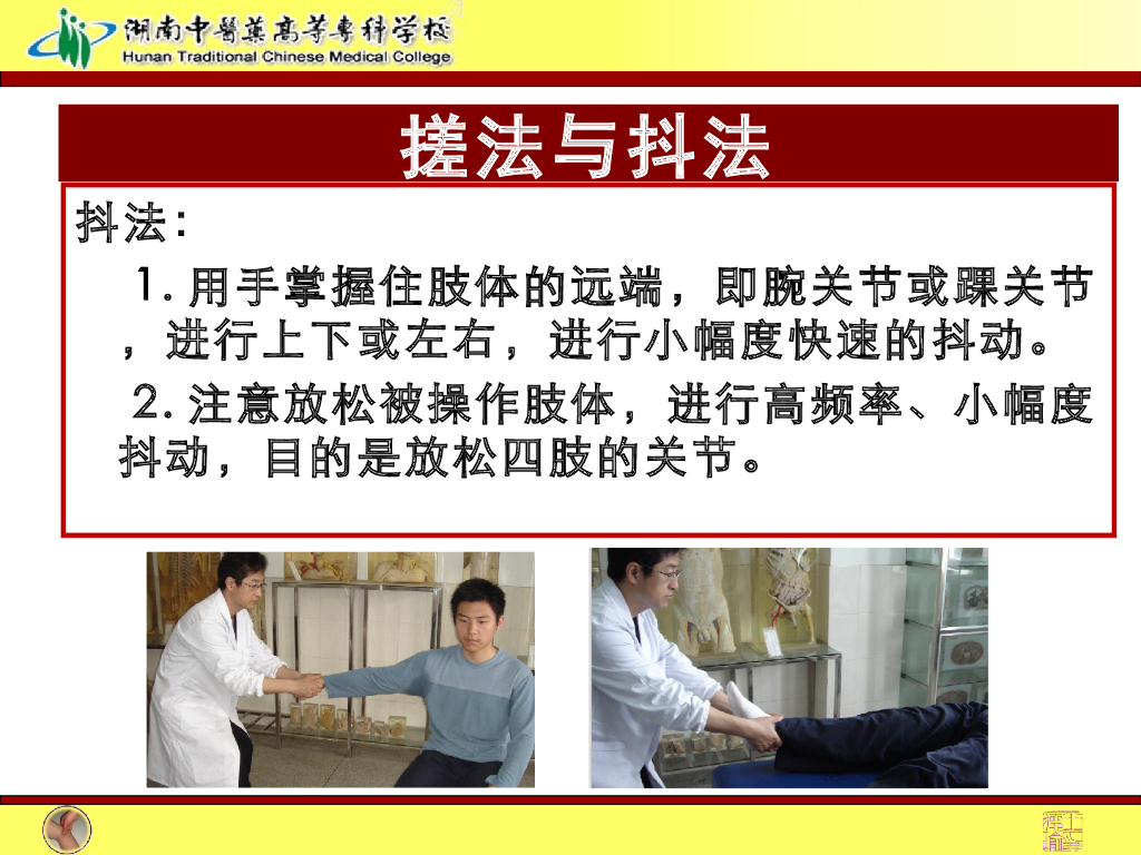 《推拿手法技术》演示文稿-搓法与抖法姊妹复合手法_第4页