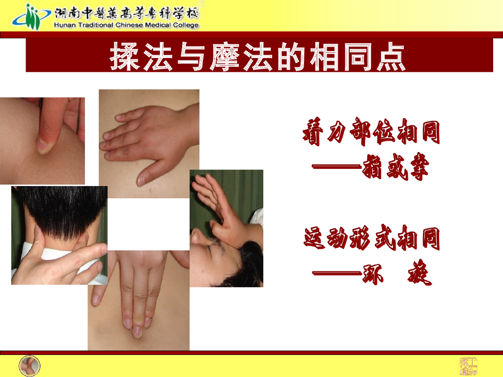 《推拿手法技术》演示文稿-揉法、摩法、推法、擦法1_第3页