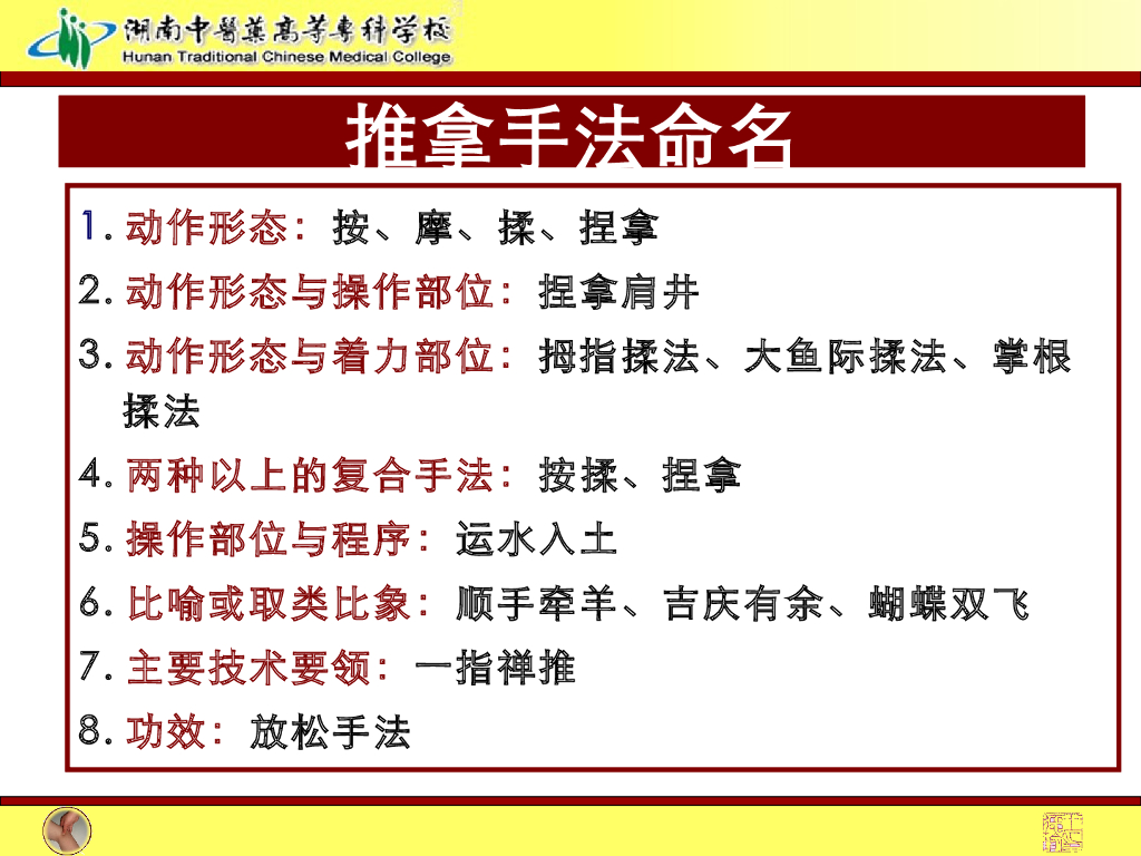 《推拿手法技术》演示文稿-推拿手法命名与分类_第4页