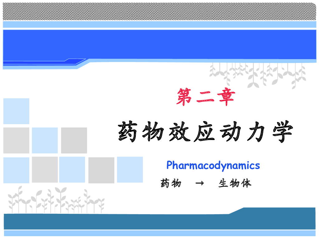 《药理学》演示文稿-药物效应动力学
