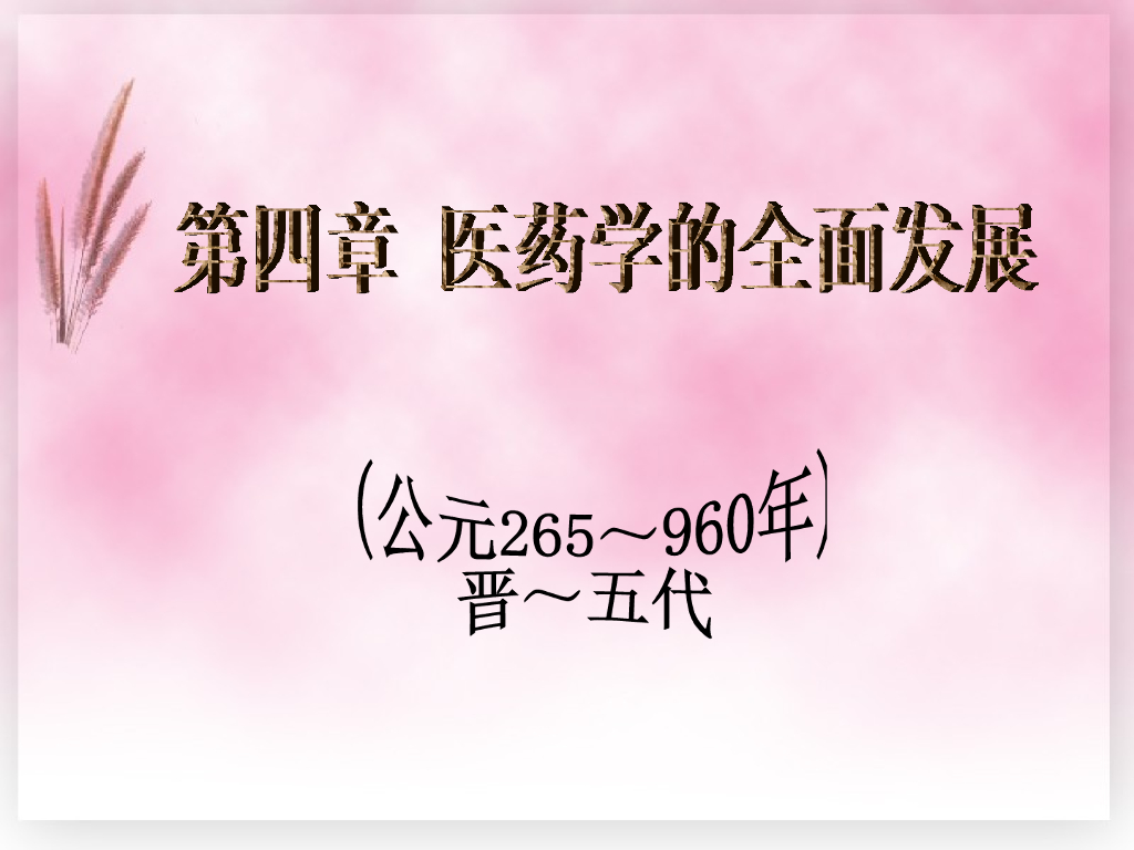 《中国医学史》第四章 医学各科的充分发展