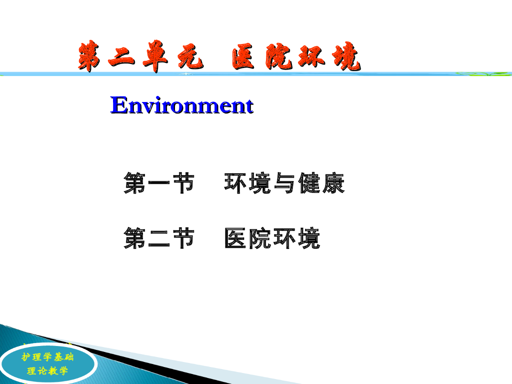 《护理学基础》Environment