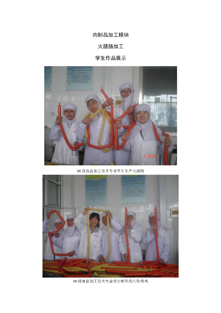 《食品加工技术》西式灌肠制品
