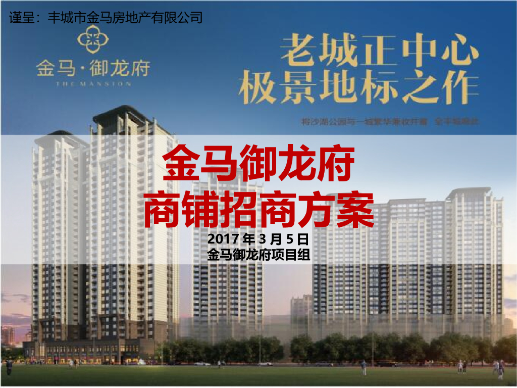 世联行-丰城金马御龙府招商方案