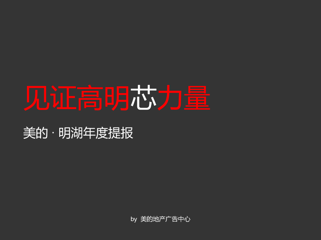 2017美的·明湖年度提报