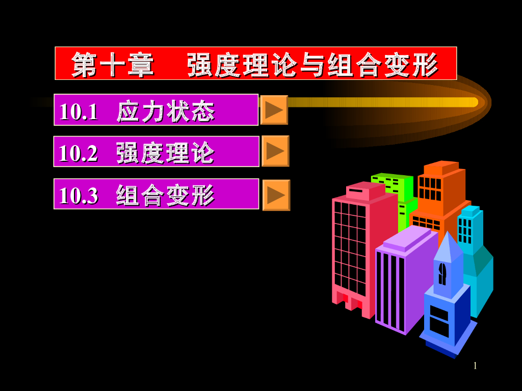 《工程力学》教学课件-第十章 强度理论与组合变形