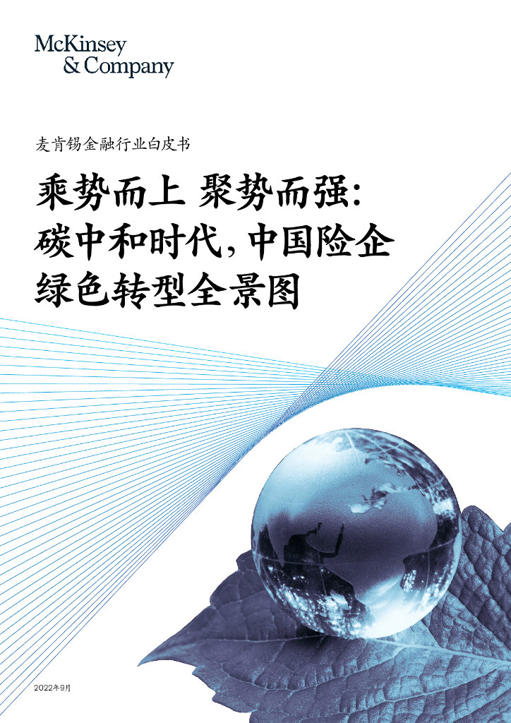 麦肯锡：乘势而上，聚势而强：<em>碳中和</em>时代，中国险企绿色转型全景图 海报