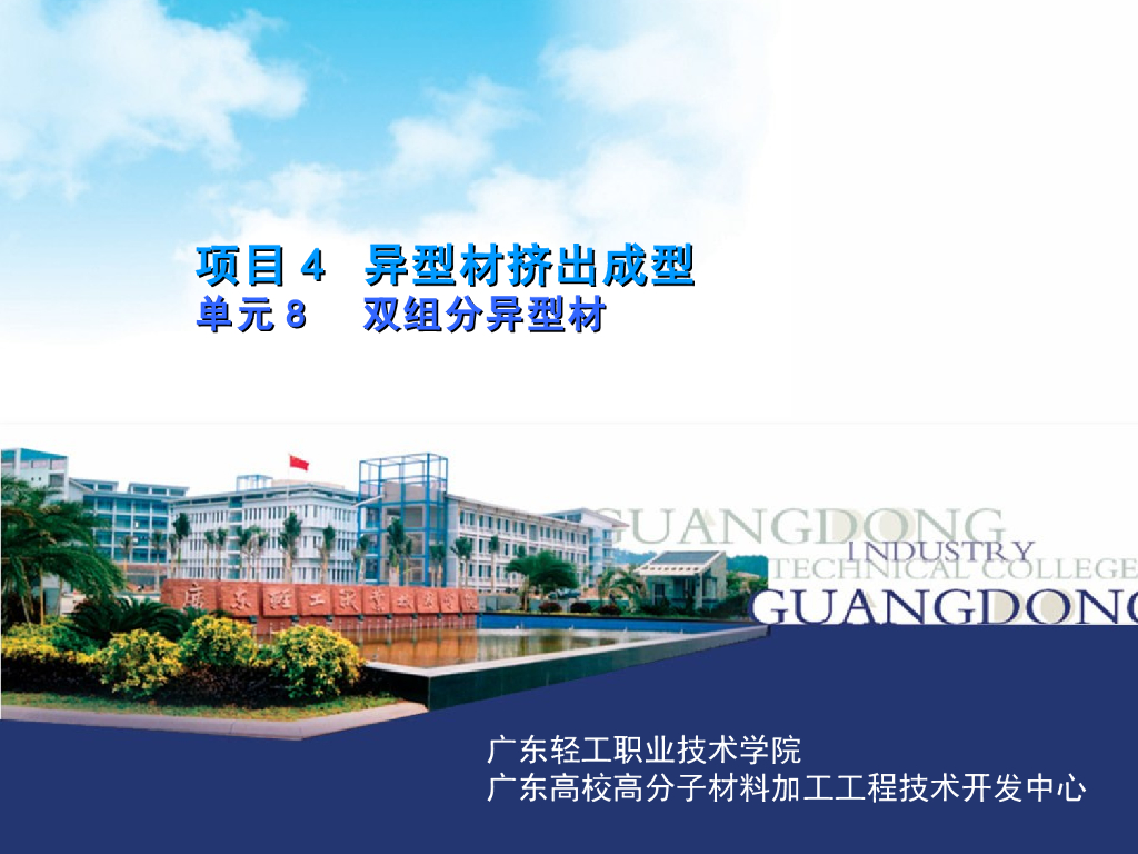 《塑料挤出成型》演示文稿-项目4：异型材挤出成型 单元8：双组份异型材