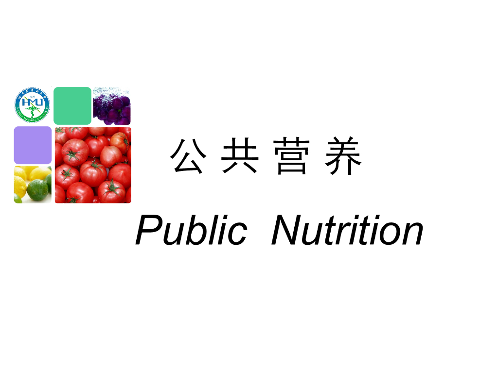 《营养与食品卫生》演示文稿-公共营养.