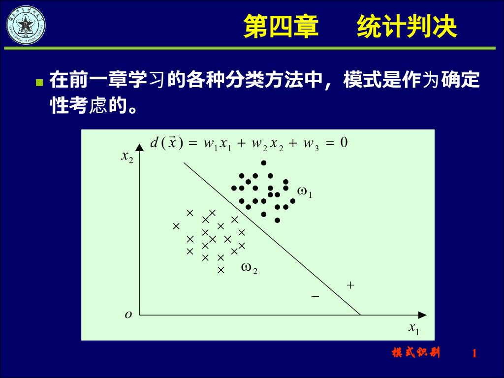 《模式识别》演示文稿-最小误判概率准则