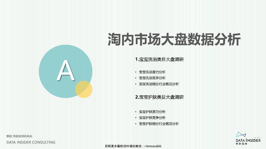 解数咨询：宝宝洗浴护肤行业数据拆解分析报告（28页简版）