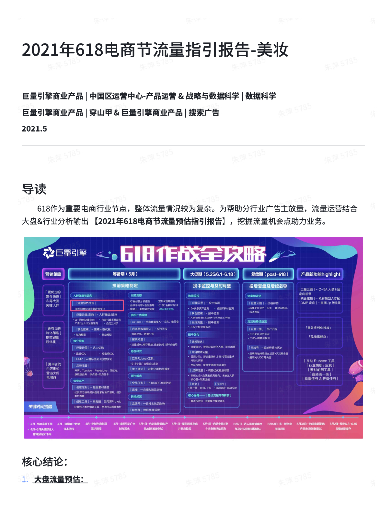 巨量引擎：2021年618电商节流量指引报告-美妆