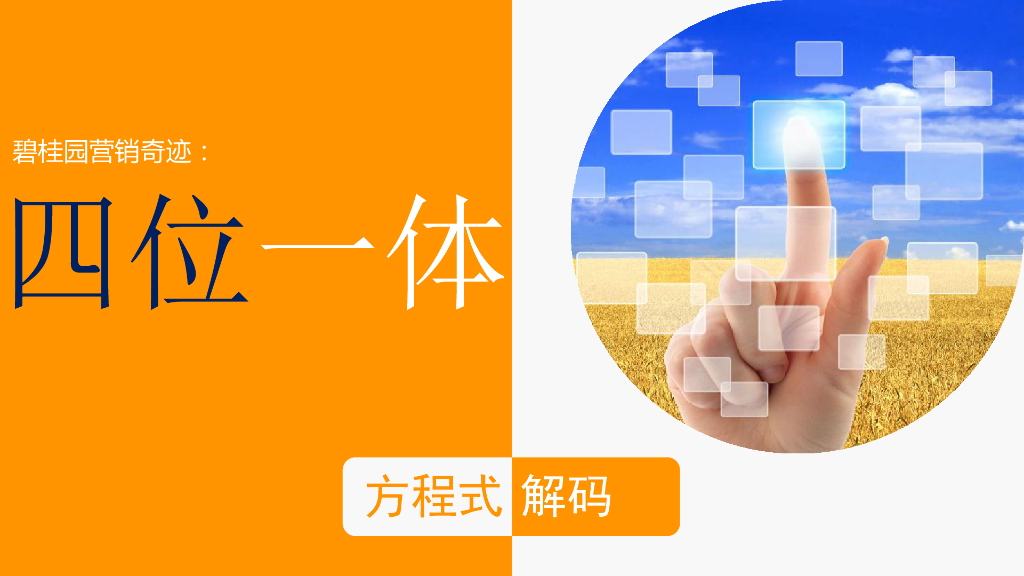 碧桂园营销解读-四位一体方程式解