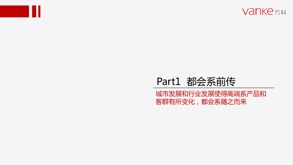 万科都会系产品手册