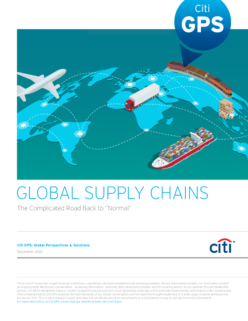 Citi GPS：全球<em>供应链</em>报告——回归“正常”的复杂道路（英文版） 海报