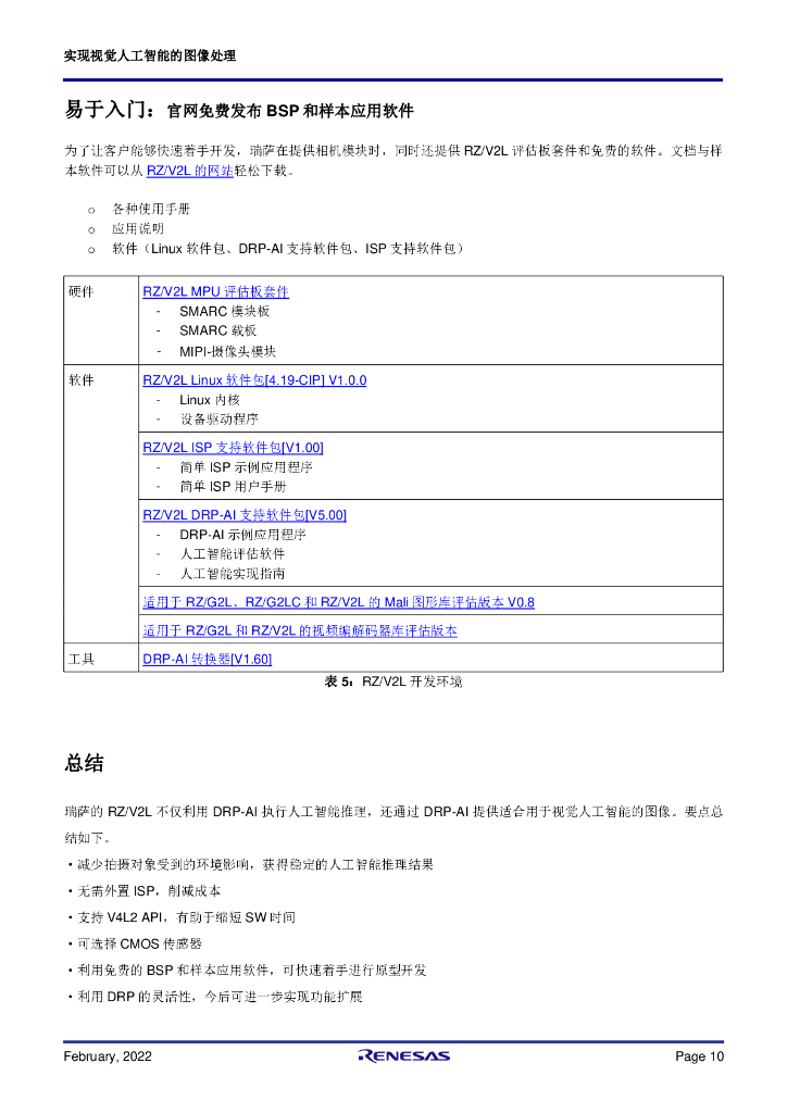 RENESAS：实现视觉人工智能的图像处理_第10页