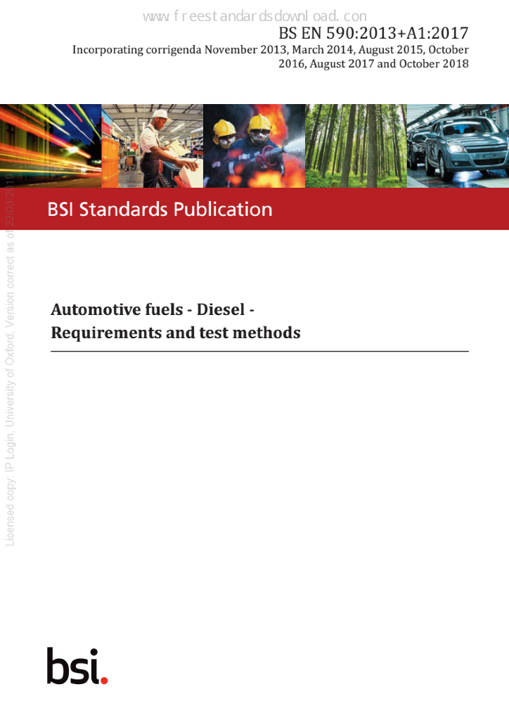 BS EN 590:2013+A1:2017 汽车燃料.柴油要求和试验方法（英文版）