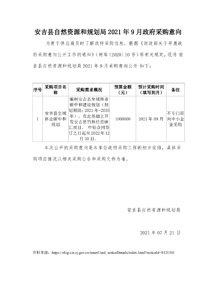 浙江省：安吉县全域林业<em>碳</em><em>中和</em>规划 海报