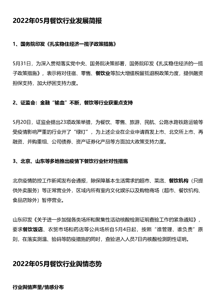 艾普思咨询：2022年05月餐饮舆情监测数据盘点