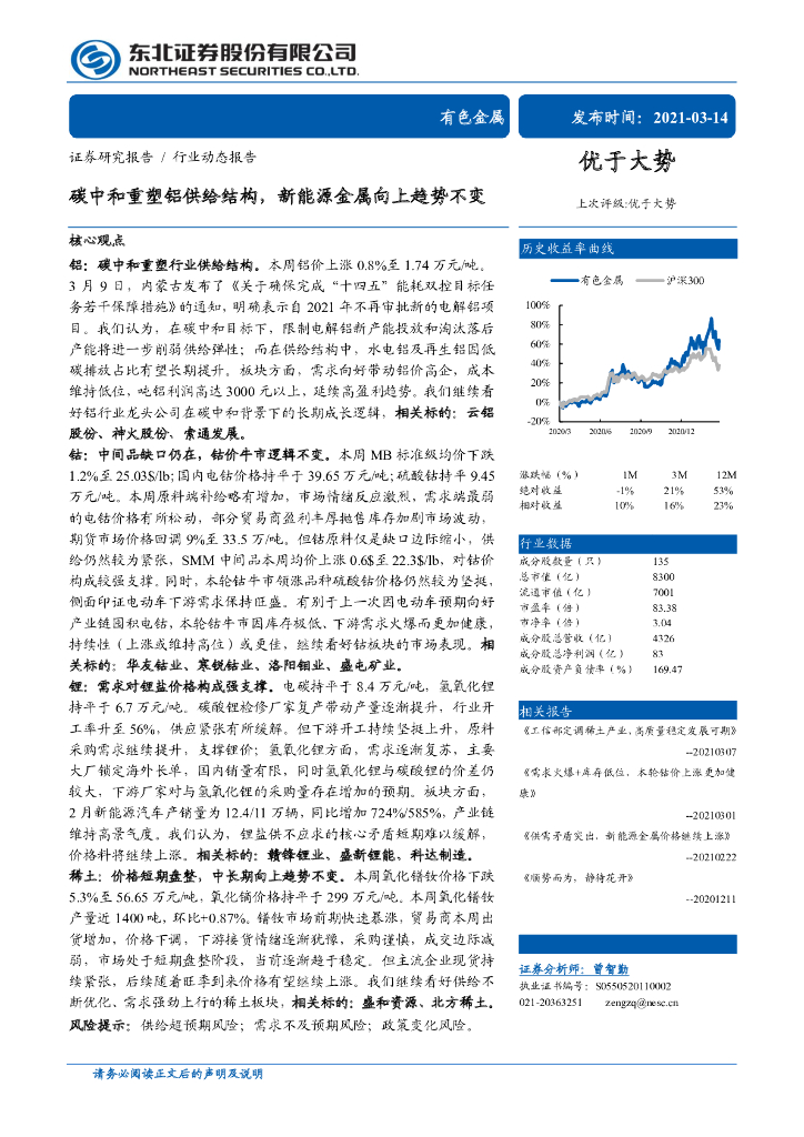 东北证券：<em>碳中和</em>重塑铝供给结构，新能源金属向上趋势不变 海报