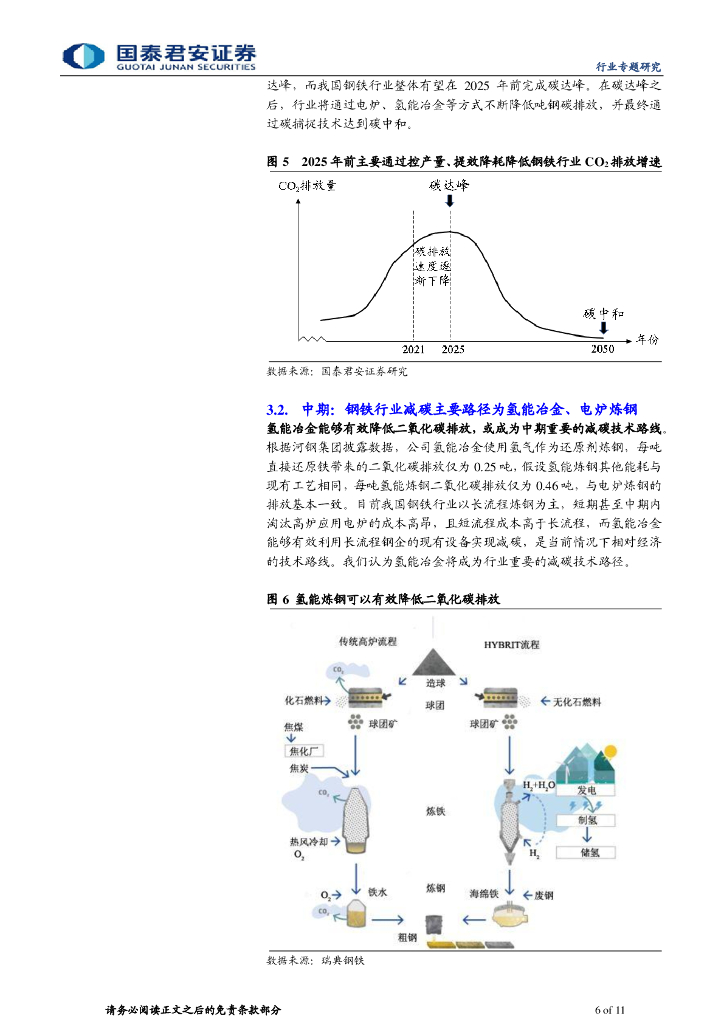 国泰君安：钢铁碳中和路径思考与产业变革_第6页