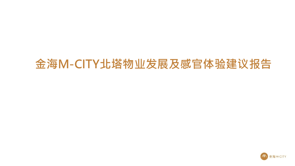 广东佛山金海M-CITY行政公寓物业发展建议报告