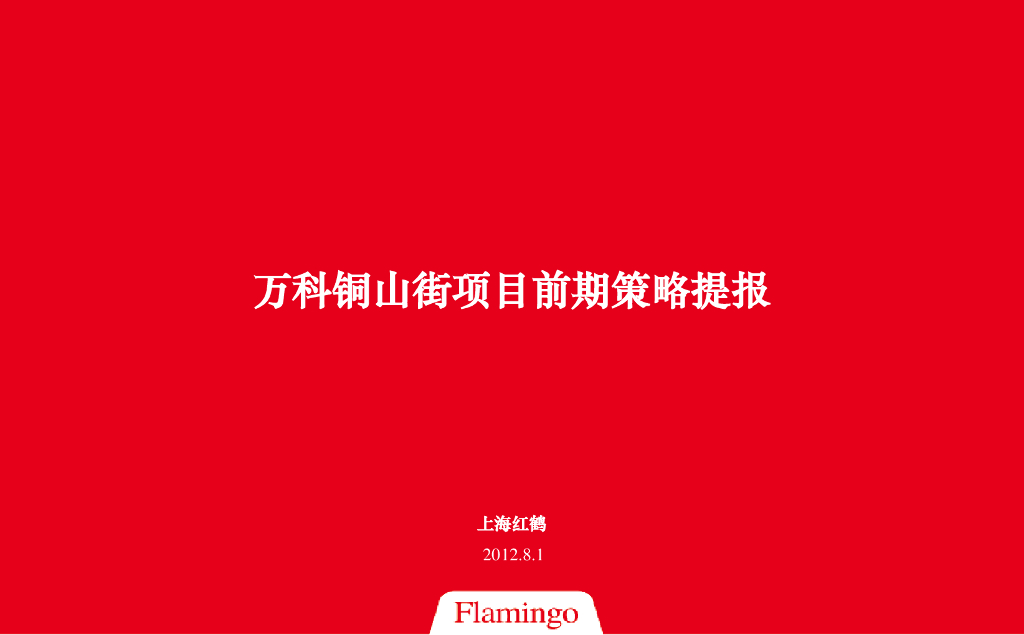 红鹤沟通-万科铜山街项目前期策略提报