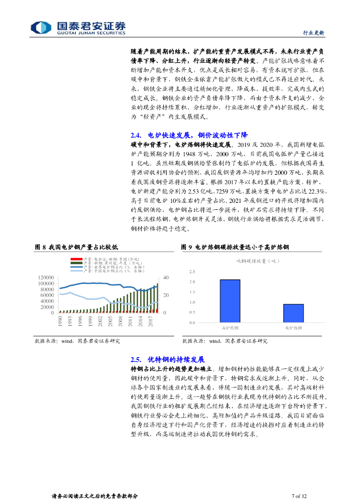 国泰君安：钢铁行业碳中和系列研究之二 我们正站在钢铁行业新繁荣的起点_第7页