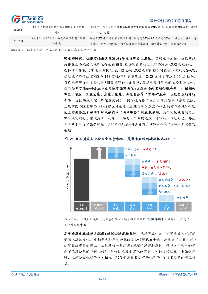 广发证券：环保行业深度跟踪-碳中和中美联合声明发布，循环经济被重点强调_第8页