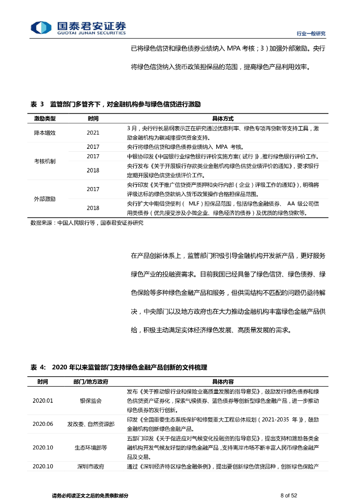 国泰君安：碳中和背景下的金融体系发展专题报告-全面实现双碳目标，绿色金融大有可为_第8页