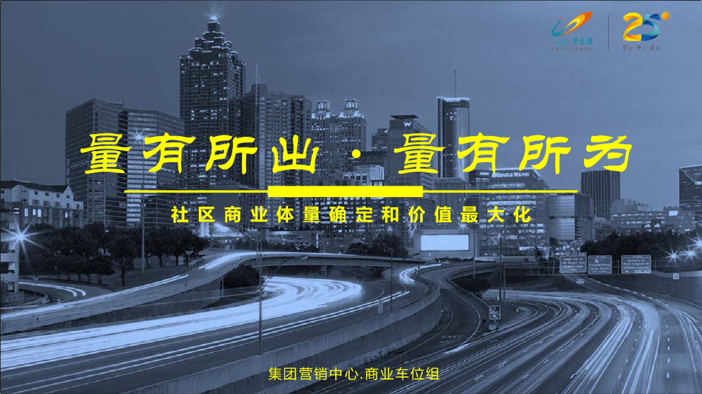 集团营销中心商业车位组-社区商业体量确定和价值最大化