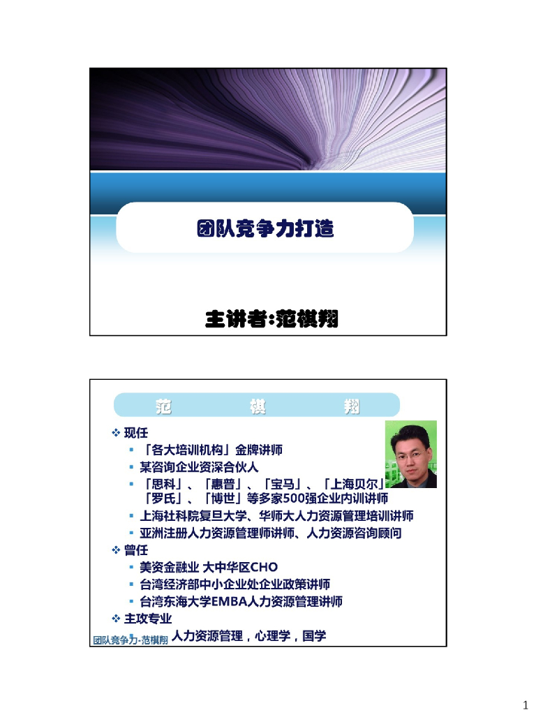 团队竞争力打造-范棋翔