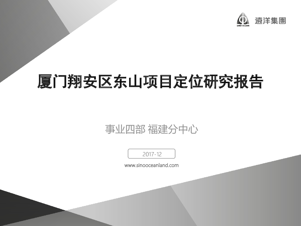 厦门翔安区地块定位报告（汇报稿）