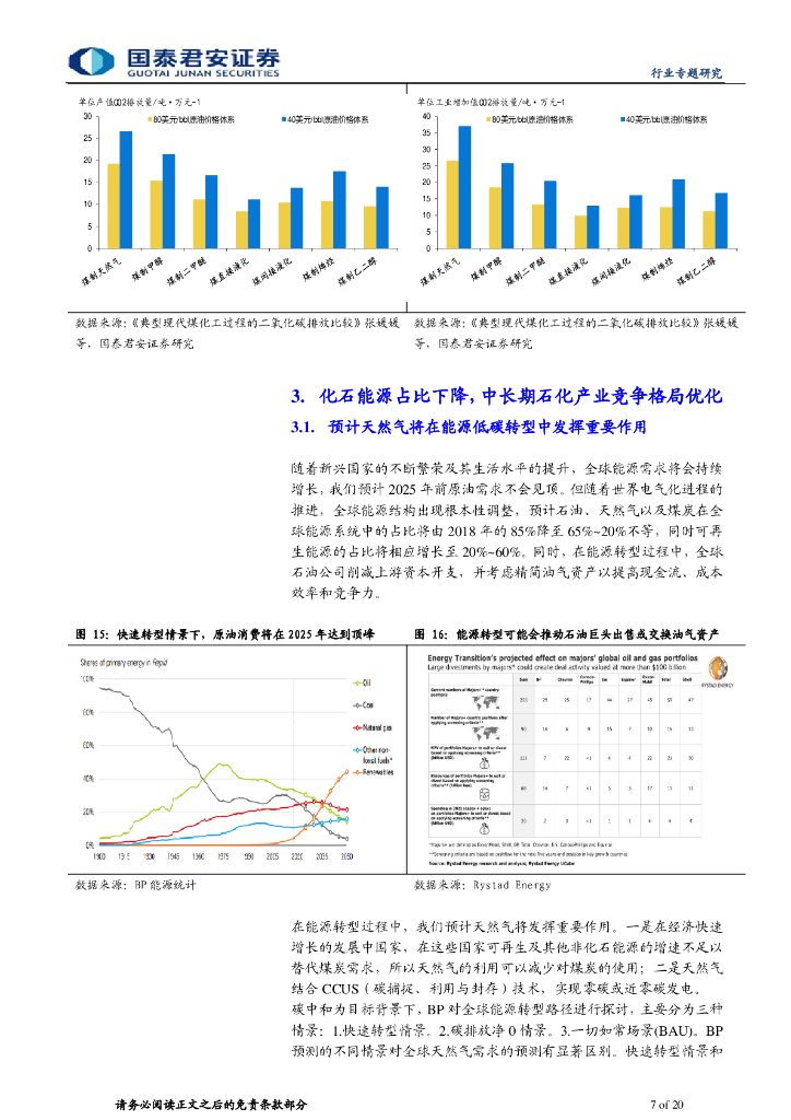 国泰君安：碳中和对石化行业影响专题研究-石化行业成本曲线重塑，中长期竞争格局优化_第7页