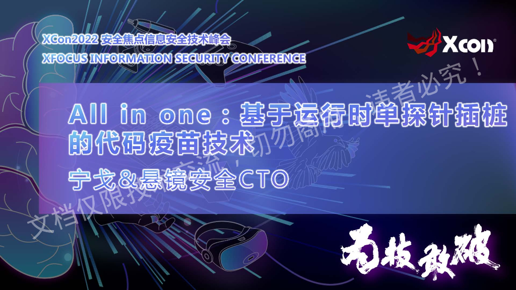 宁戈：All in one：基于运行时单探针插桩的代码疫苗技术